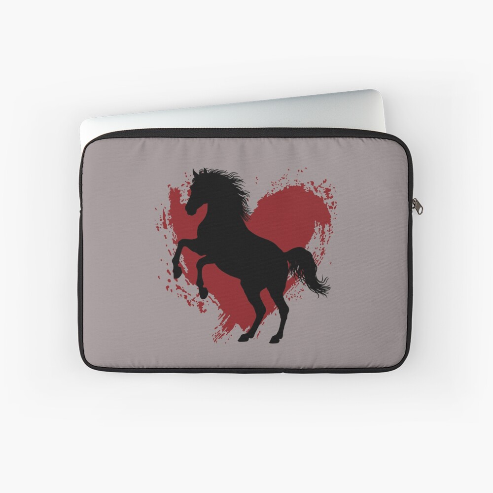 La silhouette du cheval Abbayan cabr� et un coeur