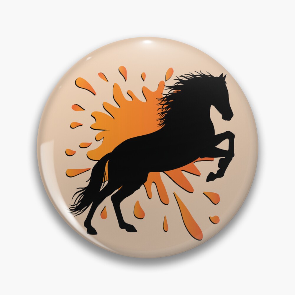 Une silhouette d'un cheval Arabe cabr�