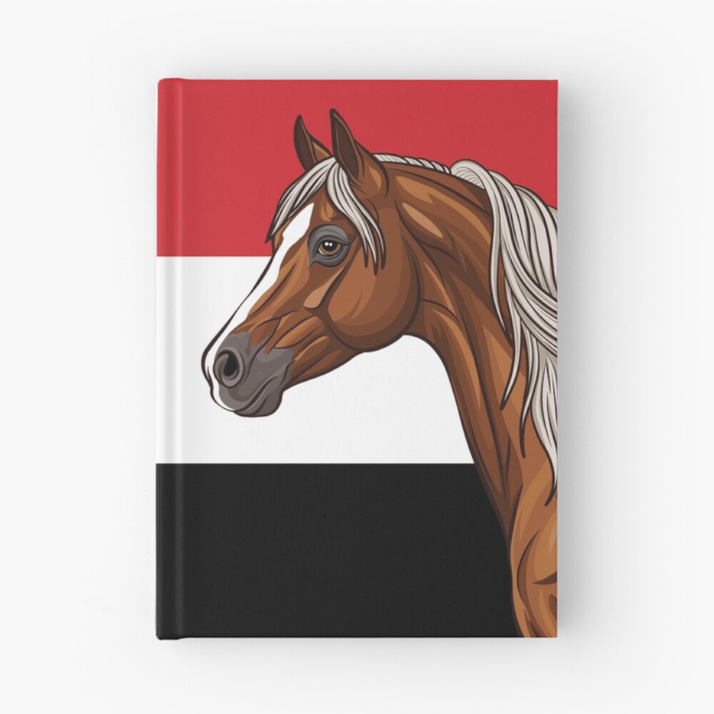 Un cheval Abou'Ourquob et le drapeau du Y�men
