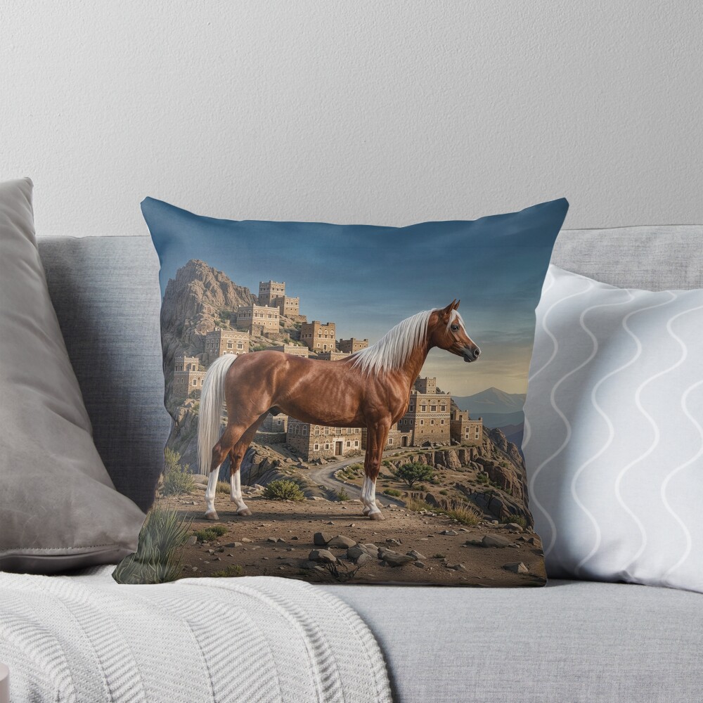 Le cheval Abou'Ourquob et un paysage du Y�men