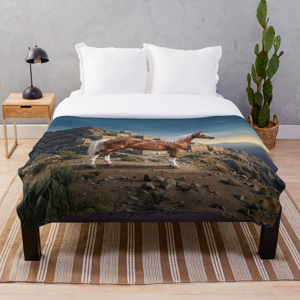 Le cheval Abou'Ourquob et un paysage du Y�men