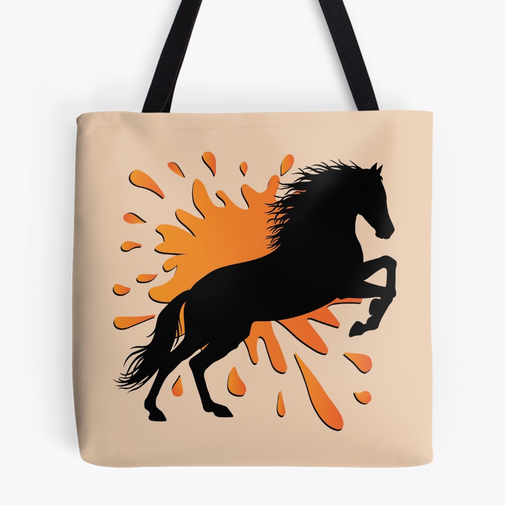 Une silhouette d'un cheval Arabe cabr�
