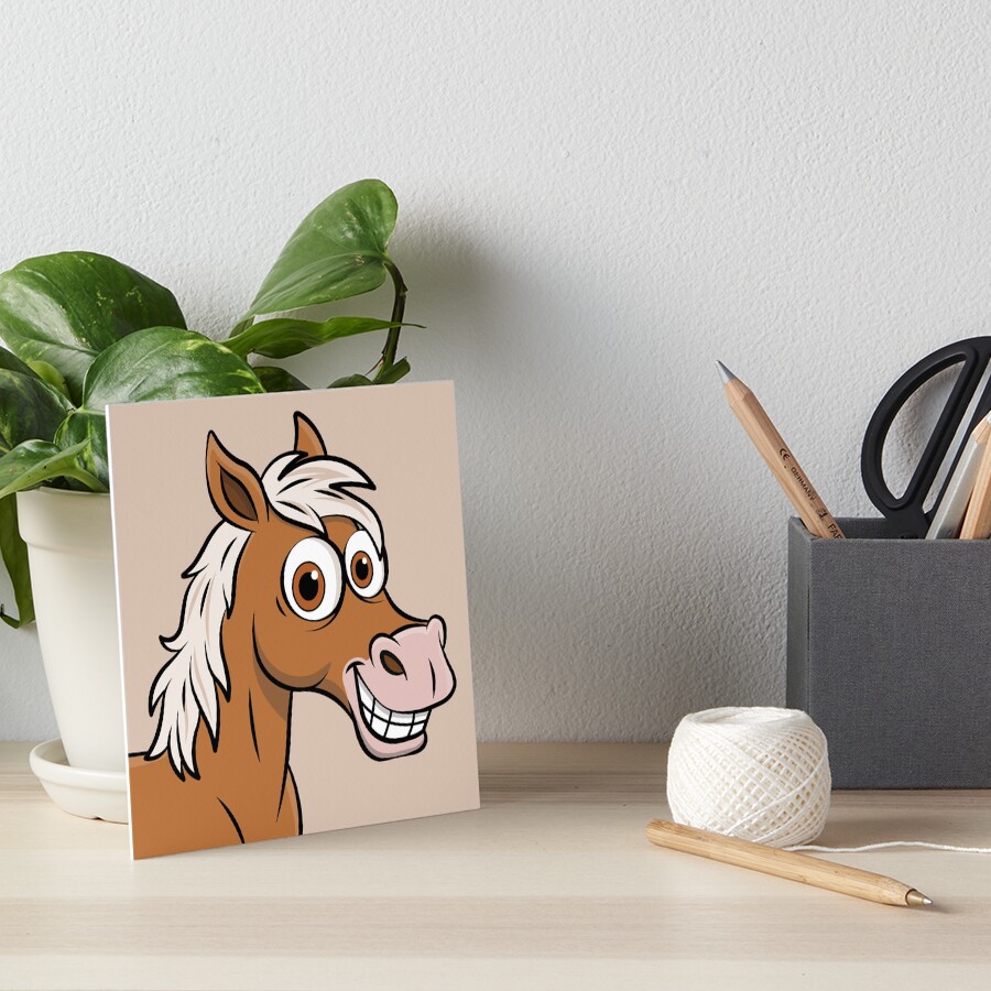 Un dessin cartoon d'un cheval Abou'Ourquob
