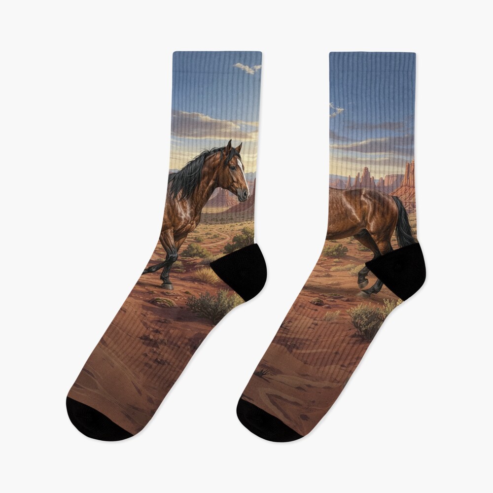 Le cheval Abstang et un paysage des �tats Unis