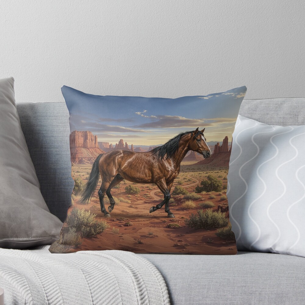 Le cheval Abstang et un paysage des �tats Unis
