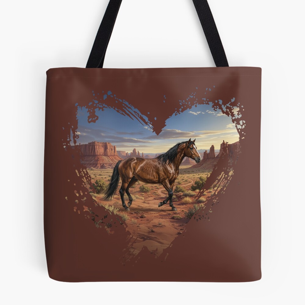 Un cheval Abstang, un coeur et un paysage des �tats Unis