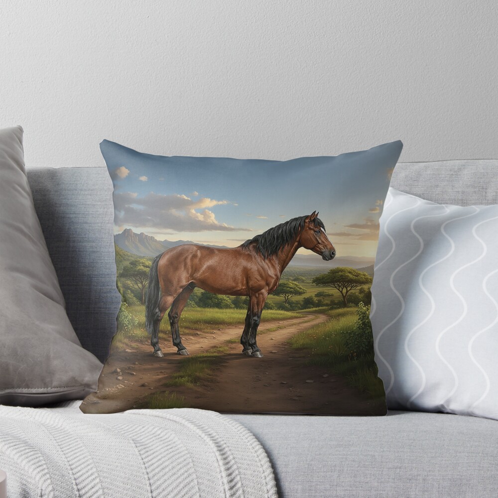 Le cheval Abyssinien et un paysage de l'�thiopie
