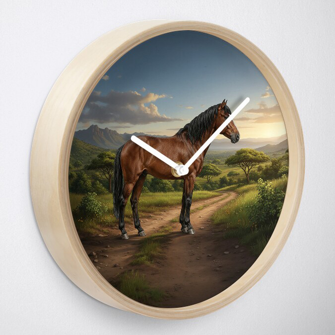 Le cheval Abyssinien et un paysage de l'�thiopie