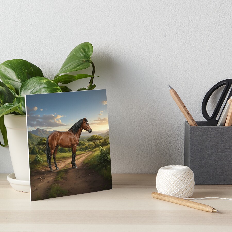 Le cheval Abyssinien et un paysage de l'�thiopie