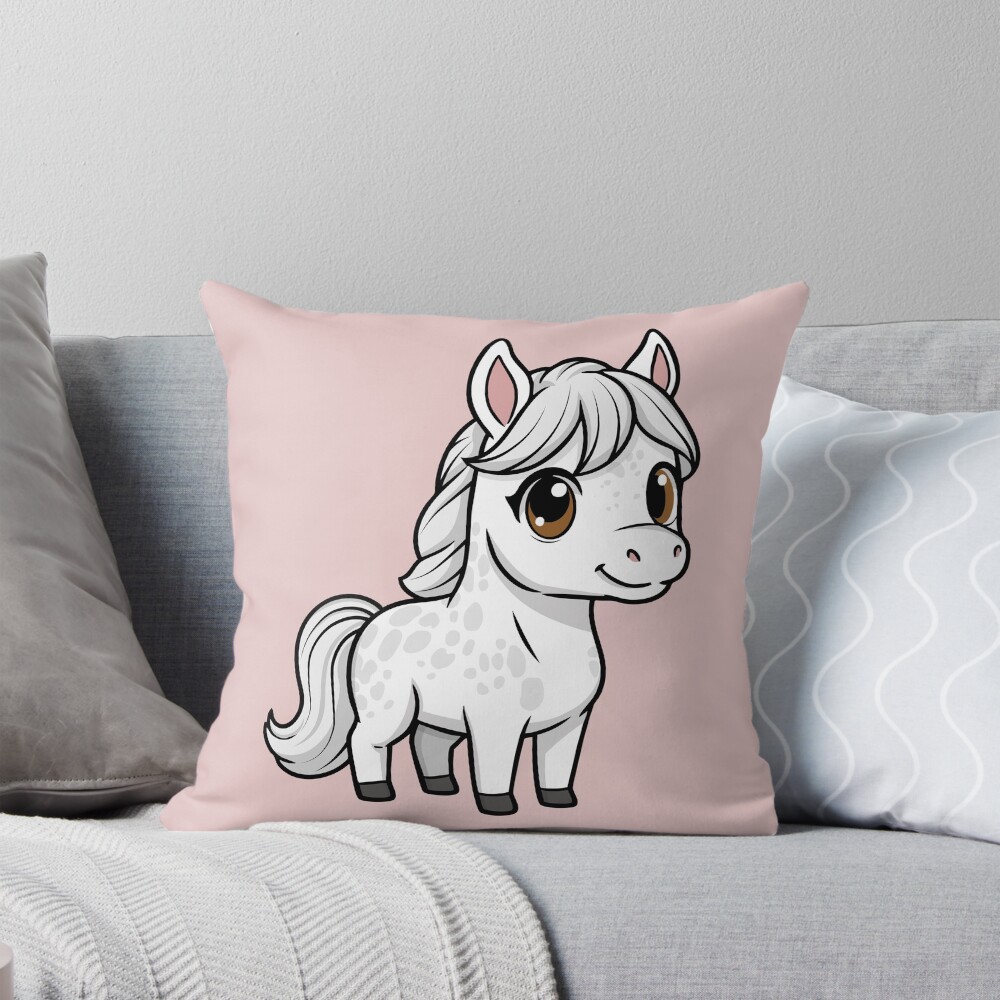 Un dessin de style chibi du cheval Arabe Abbayan