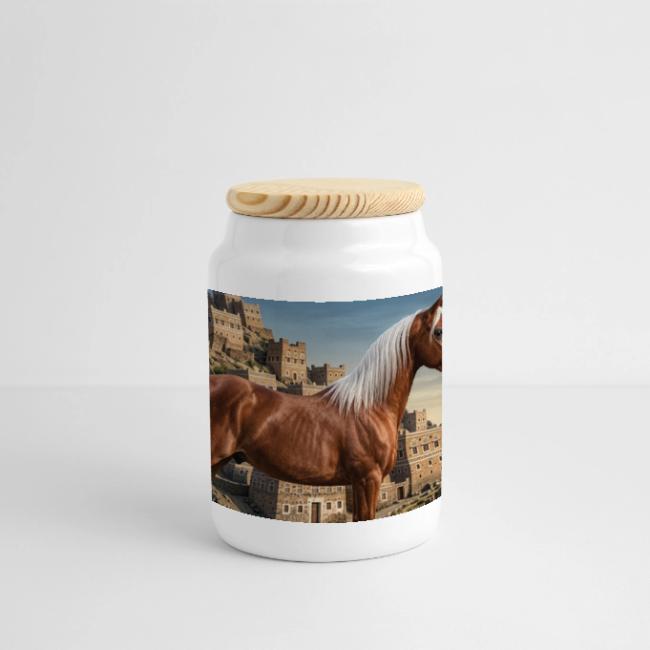 Le cheval Abou'Ourquob et un paysage du Y�men
