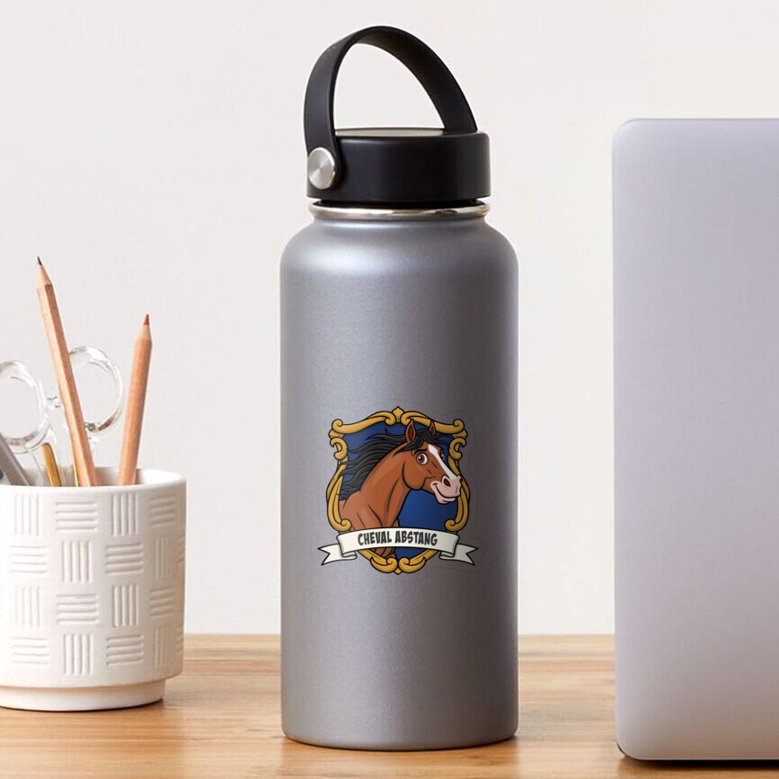 La caricature du cheval Abstang dans un blason