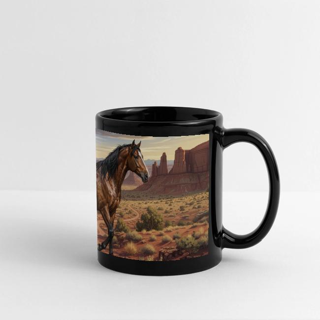 Le cheval Abstang et un paysage des �tats Unis