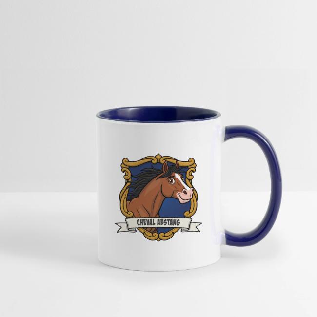 La caricature du cheval Abstang dans un blason