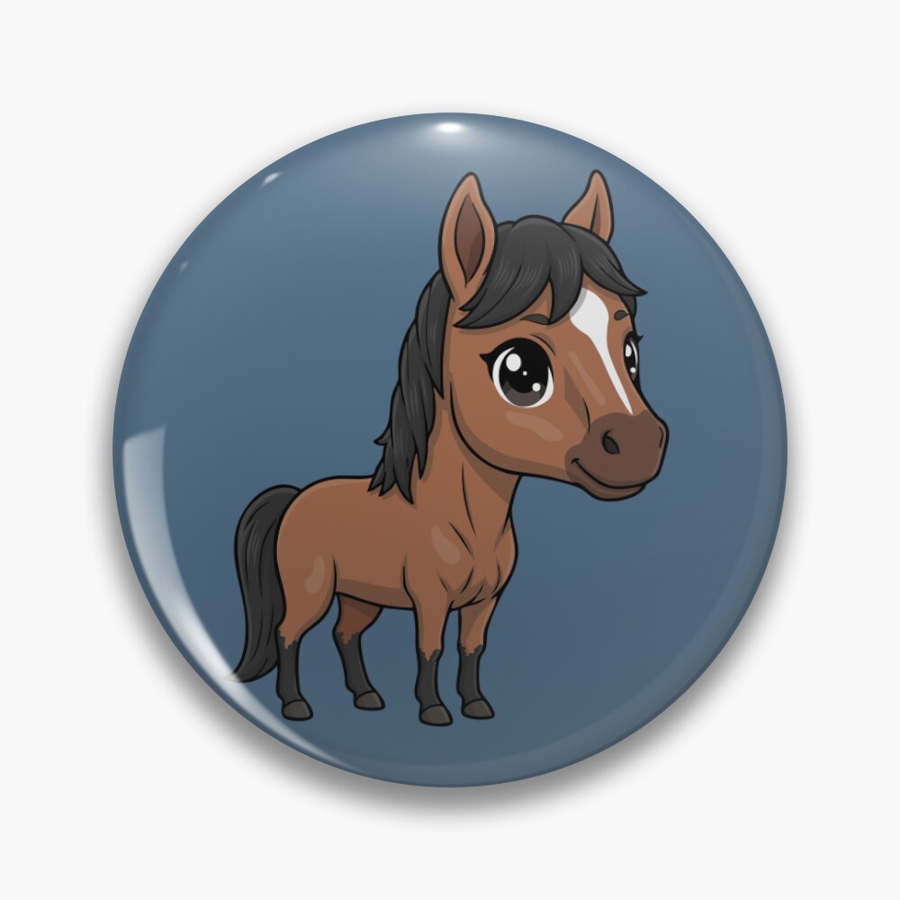 Un dessin de style chibi du Cheval Abyssinien