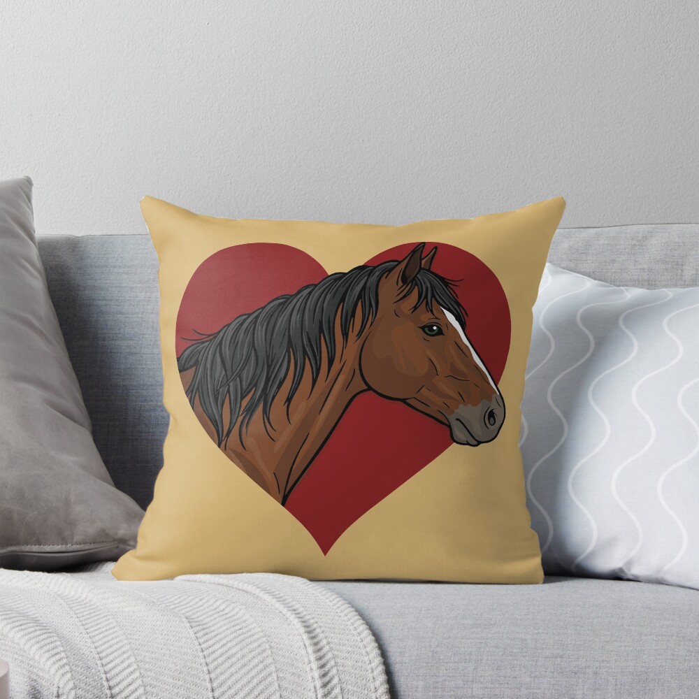 La t�te du Cheval Abyssinien et un coeur rouge