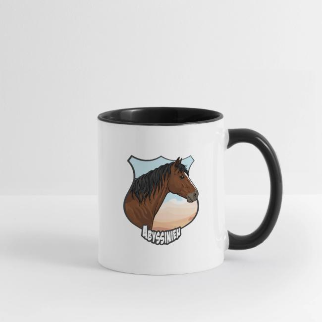 La t�te du Cheval Abyssinien, un blason et un paysage