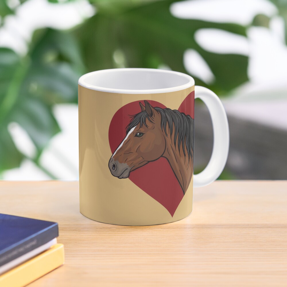 La t�te du Cheval Abyssinien et un coeur rouge
