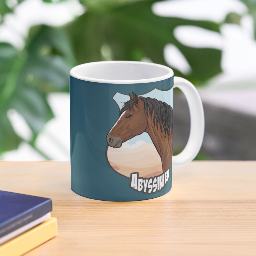 La t�te du Cheval Abyssinien, un blason et un paysage d�sertique