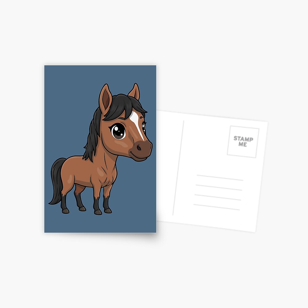 Un dessin de style chibi du Cheval Abyssinien