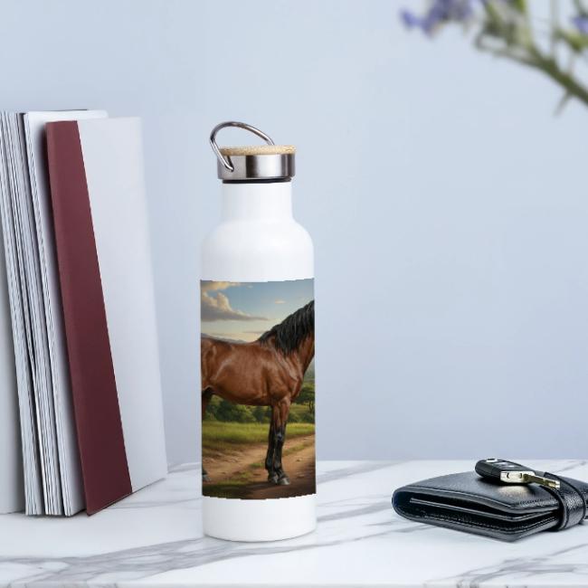 Le cheval Abyssinien et un paysage de l'�thiopie