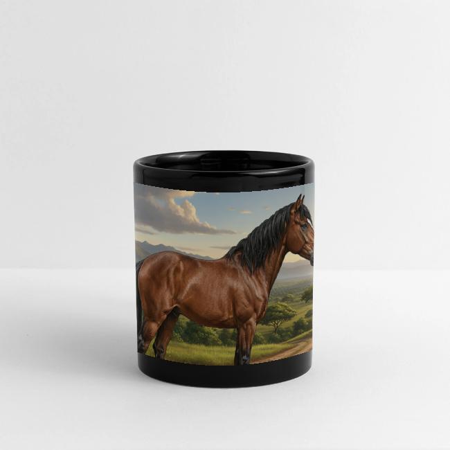 Le cheval Abyssinien et un paysage de l'�thiopie