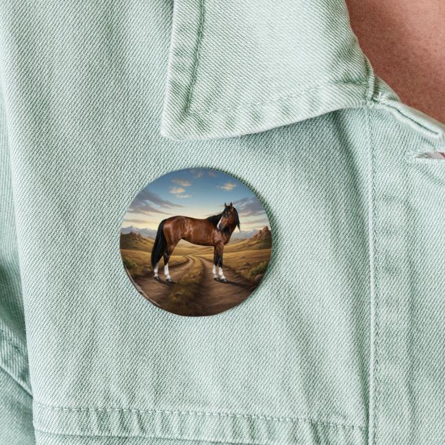 Le Cheval Adaev et un paysage du Kazakhstan