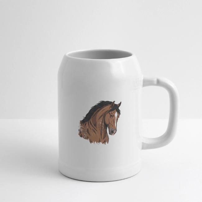 La t�te du Cheval Aegidienberger avec une robe rouann�e