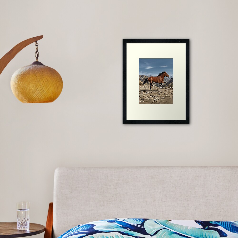 Le Cheval Afghan et un paysage de l'Afghanistan