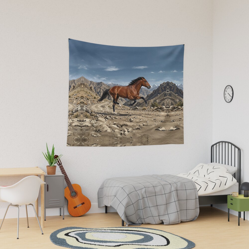 Le Cheval Afghan et un paysage de l'Afghanistan