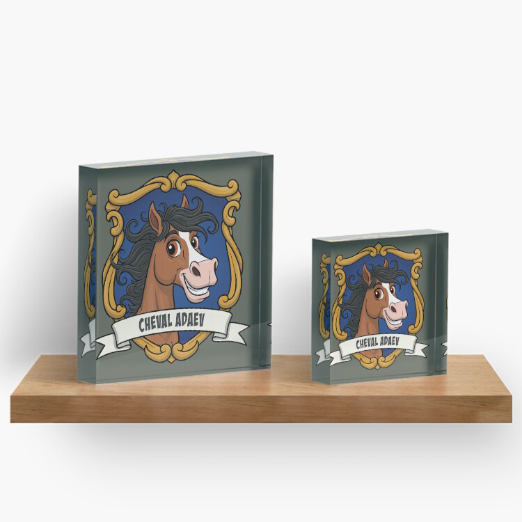 La caricature du Cheval Adaev dans un blason