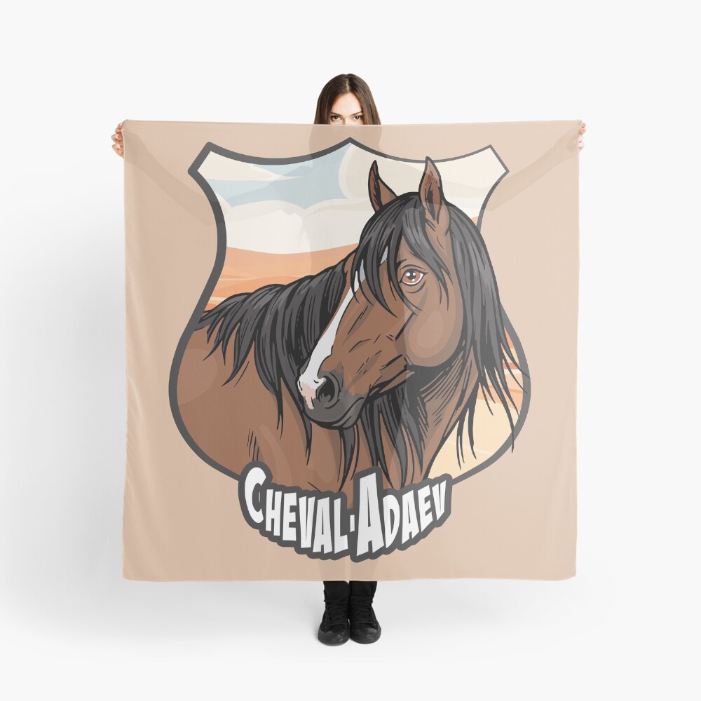 La t�te du Cheval Adaev, un blason et un paysage