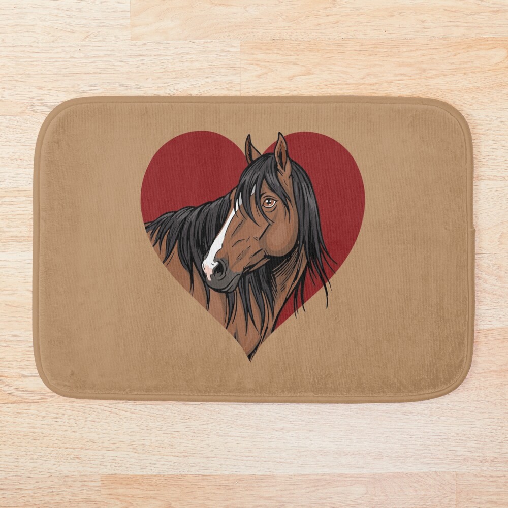 La t�te du Cheval Adaev et un coeur rouge