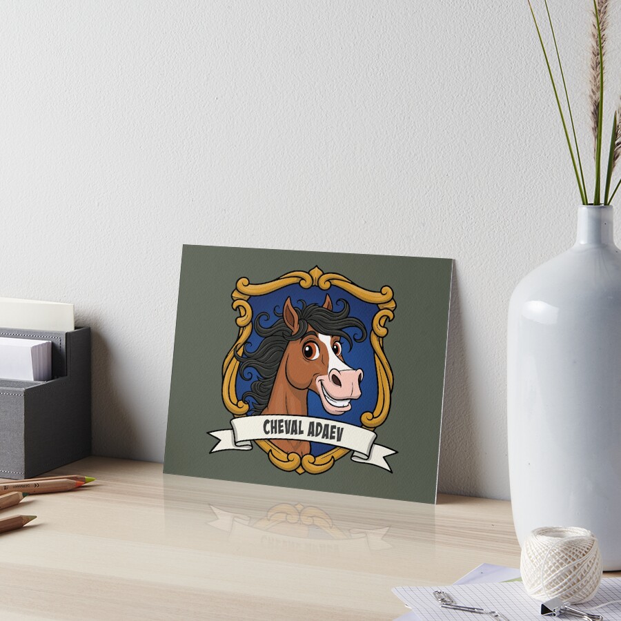 La caricature du Cheval Adaev dans un blason