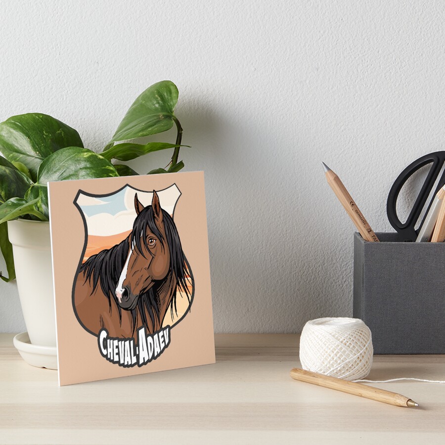 La t�te du Cheval Adaev, un blason et un paysage