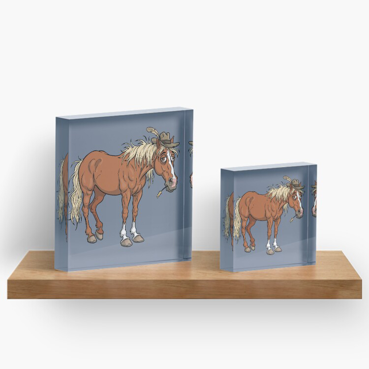 Un dessin cartoon du Cheval A�nos alezan