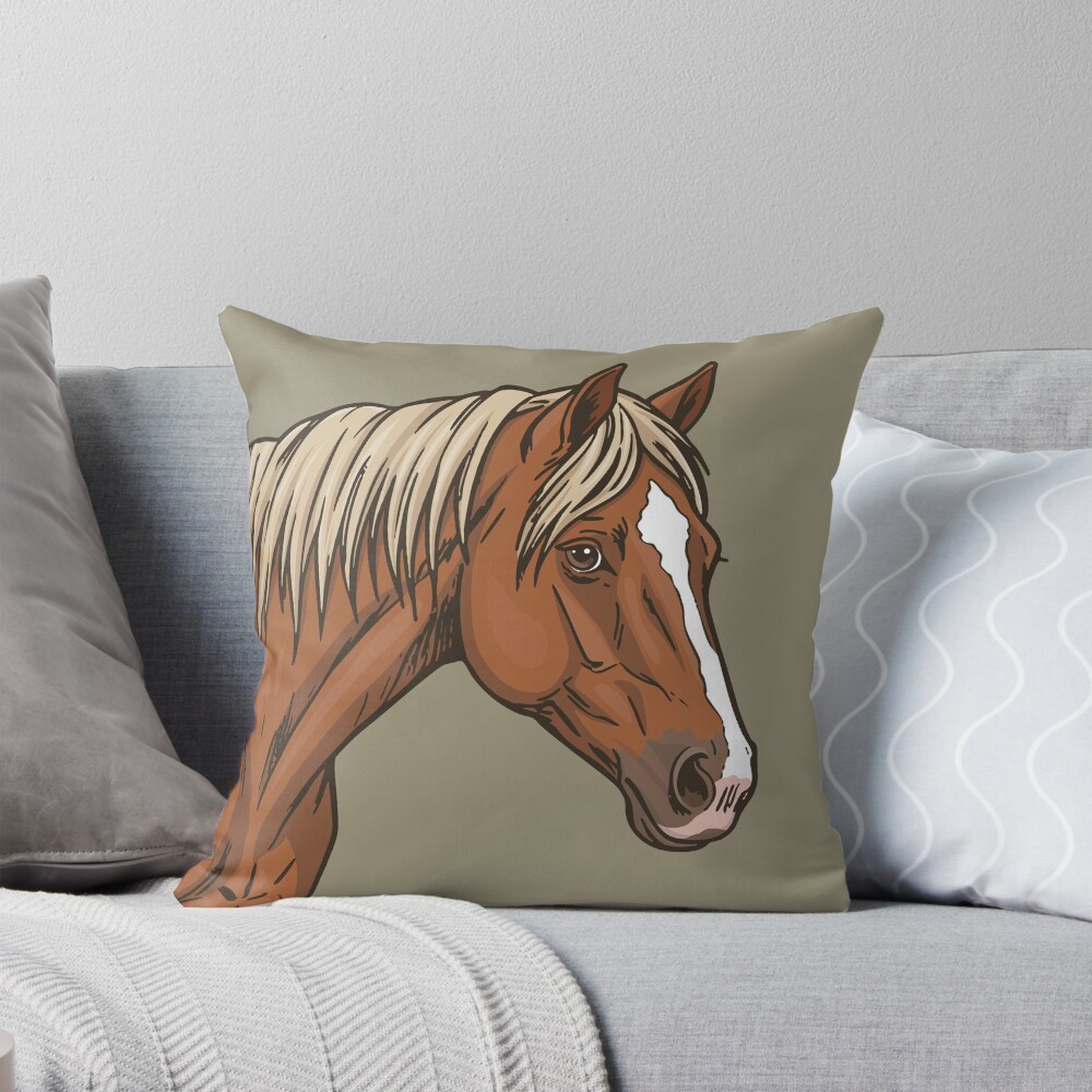 La t�te du Cheval A�nos avec une robe alezan