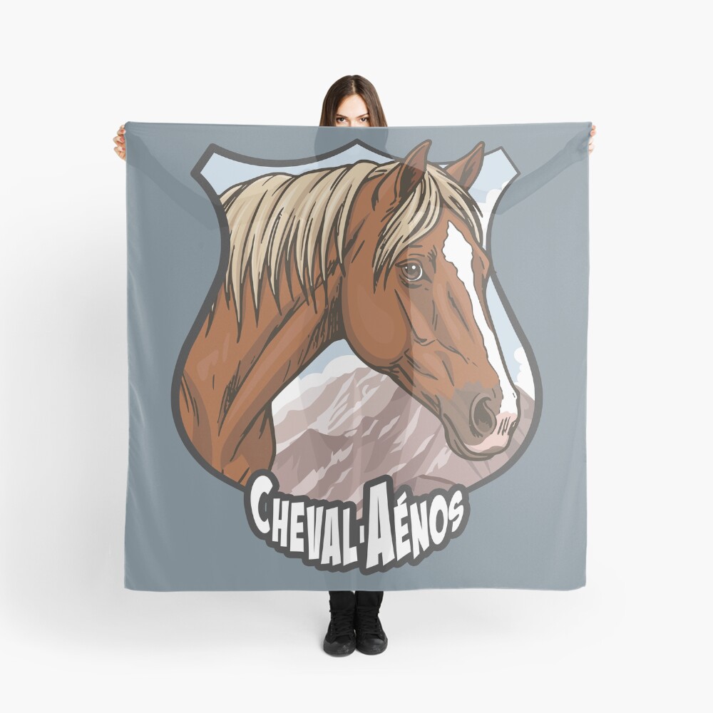 La t�te du Cheval A�nos, un blason et un paysage