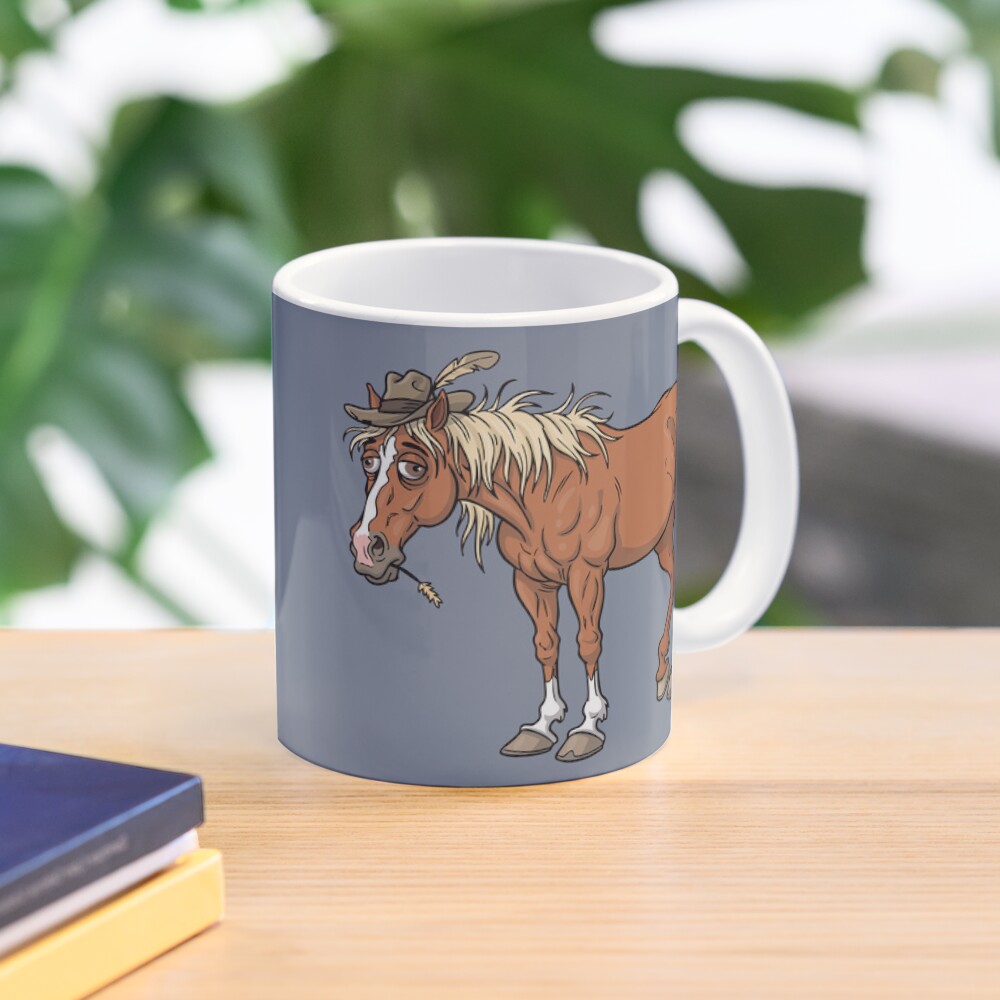 Un dessin cartoon du Cheval A�nos alezan
