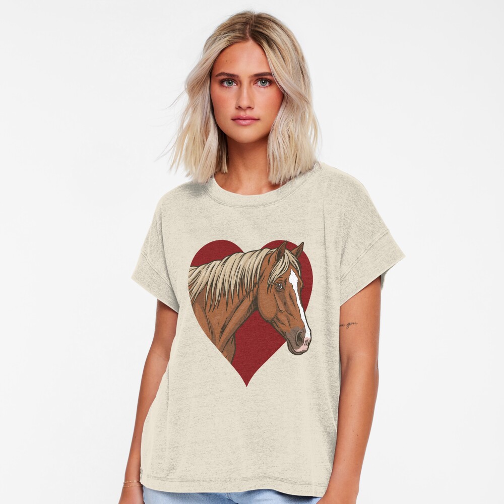 La t�te du Cheval A�nos et un coeur rouge