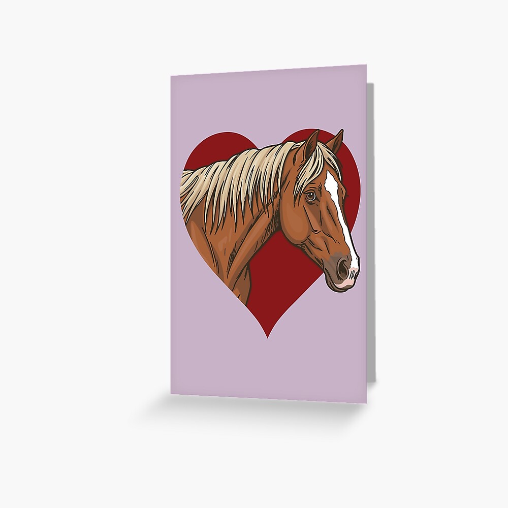 La t�te du Cheval A�nos et un coeur rouge