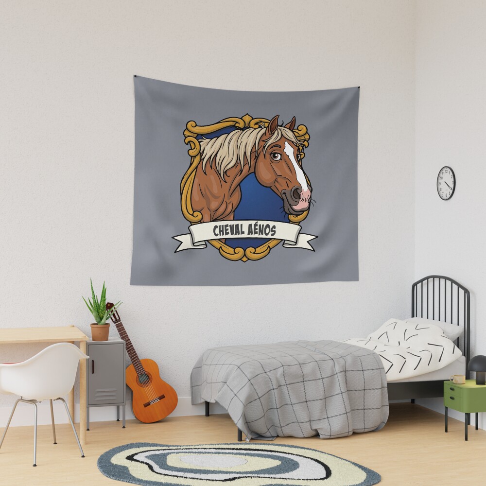 La caricature du Cheval A�nos dans un blason