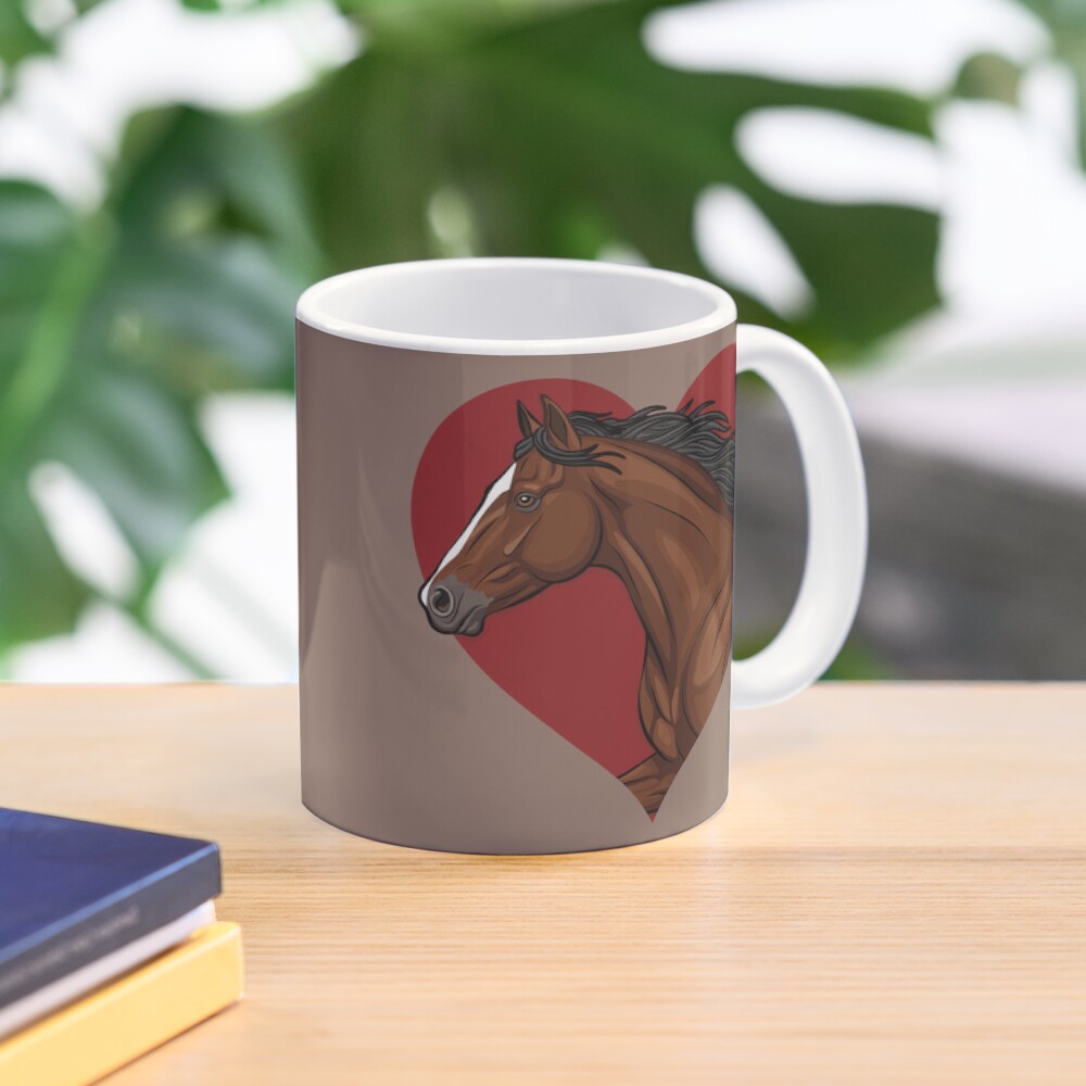 La t�te du Cheval Afghan et un coeur rouge