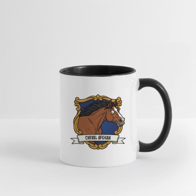La caricature du Cheval Afghan dans un blason