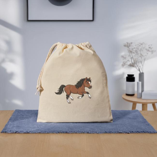 Un dessin de style chibi du Cheval Afghan