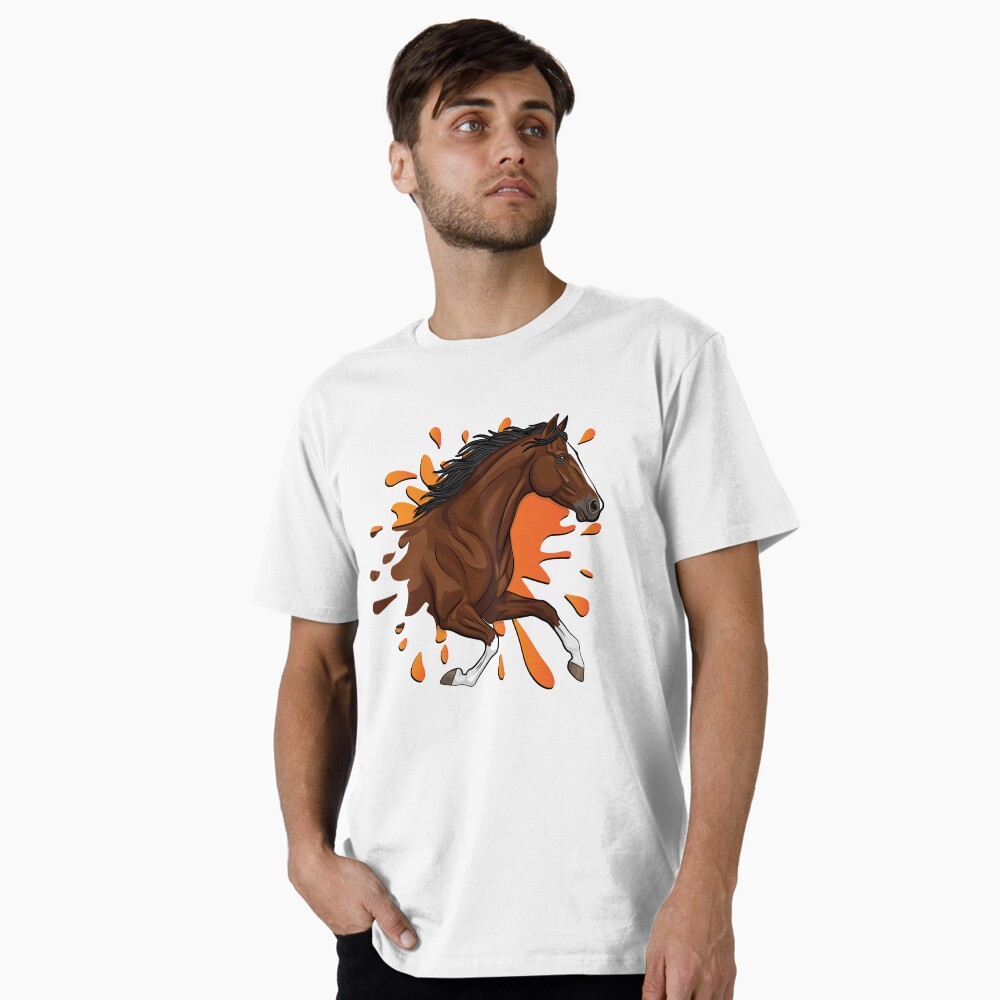 Le cheval Afghan dans une tache d'encre orang�e