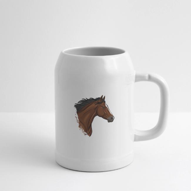 La t�te du Cheval Afghan avec une robe bai