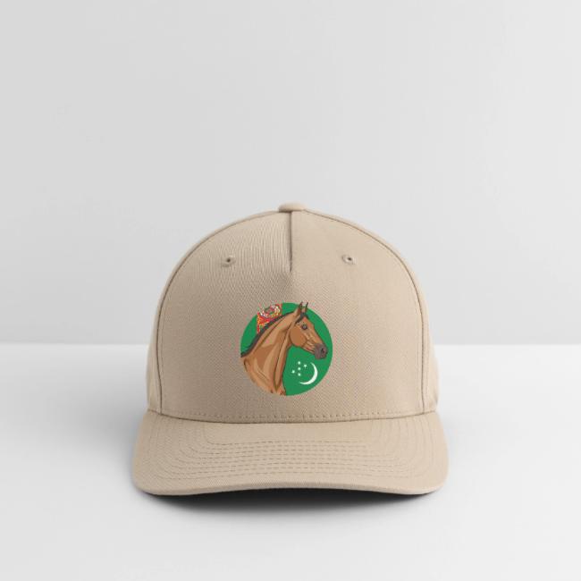 Le Cheval Akhal T�k� et le drapeau du Turkm�nistan