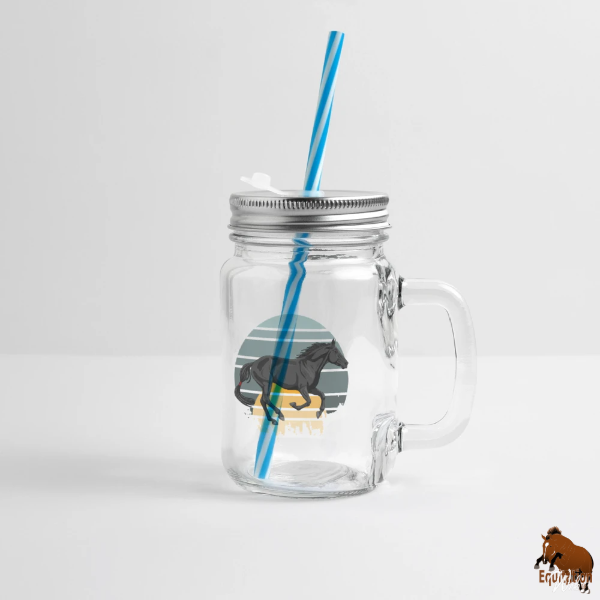 Le Cheval Abaga sur un bocal � boisson