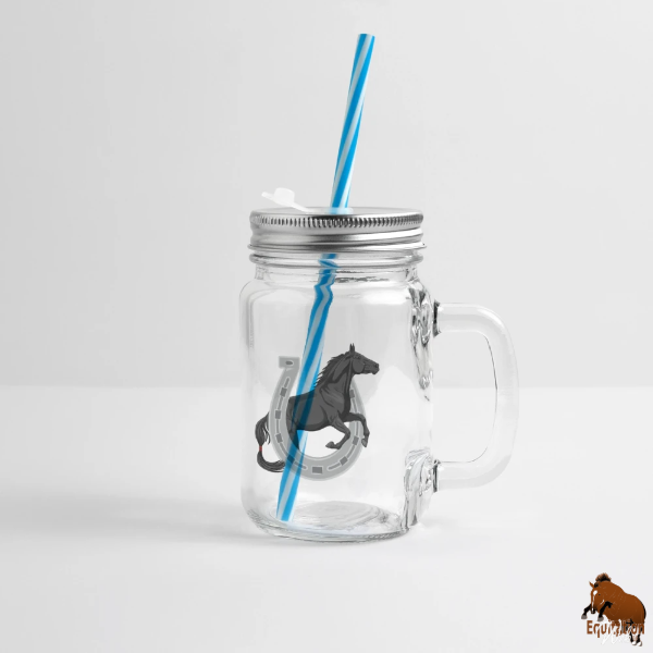 Le Cheval Abaga sur un bocal � boisson